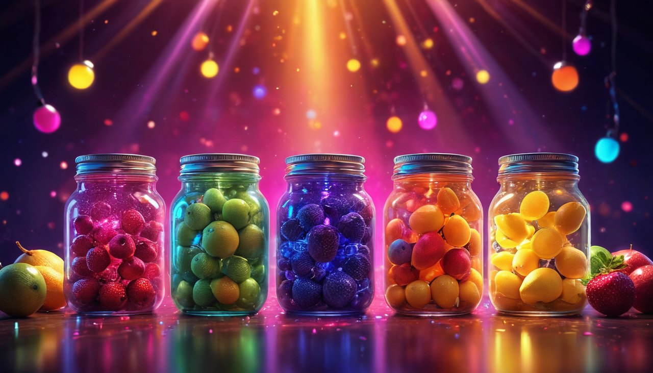 果醬罐（Jammin Jars）迪斯可水果叢集消除主題老虎機手遊 主題示意圖
